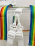 Rainbow Striped Pattern Clear Functional Backpack