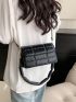 Heart Embossed Flap Square Bag