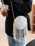 Mini Fringe Decor Circle Bag