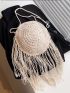 Mini Fringe Decor Circle Bag