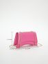 Minimalist Novelty Bag Small Flap Neon Pink