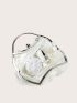 Flower Decor Chain Evening Bag