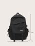 Letter Patch Flap Backpack