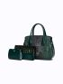 3pcs Crocodile Embossed Tote Bag Set, Best Work Bag For Women