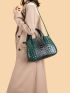 3pcs Crocodile Embossed Tote Bag Set, Best Work Bag For Women