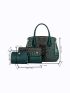 3pcs Crocodile Embossed Tote Bag Set, Best Work Bag For Women