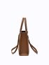 3pcs Crocodile Embossed Letter Graphic Shoulder Tote Bag Set, Best Work Bag For Women