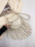 Mini Fringe Decor Flap Saddle Bag