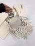 Mini Fringe Decor Flap Saddle Bag