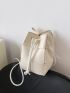 Mini Braided Drawstring Design Bucket Bag