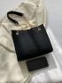 Crocodile Embossed Chain Square Bag