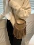 Mini Fringe Decor Flap Novelty Bag