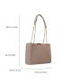 Crocodile Embossed Chain Square Bag