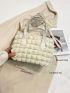 Contrast Binding Ruched Bag