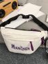 Letter Print Fanny Pack