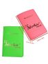 2pcs Couple Letter Graphic Passport Case