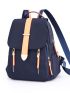 Color Block Flap Backpack