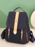 Color Block Flap Backpack