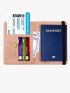 Airplane & Letter Graphic Passport Case