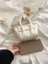 Mini Letter Embossed Flap Square Bag