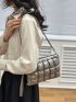 Metallic Quilted Ruched Bag