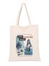 Letter Graphic Shopper Bag