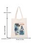 Letter Graphic Shopper Bag