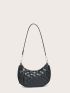 Tassel Decor Quilted Hobo Bag