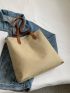 Two Tone Shoulder Tote Bag