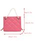 Mini Faux Pearl Decor Quilted Square Bag