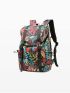 Men Leaf Graphic Flap Backpack