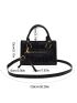 Mini Square Bag Crocodile Embossed Zip Front