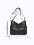 Middle Aged Women's Shoulder Bag, Soft Pu Multi Zipper Crossbody Bag For Travel