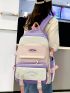 4pcs School Bag For Girls Multifunctional Student Book Bag Large Capacity Teen Girl Schoolbag Casual Women Backpack