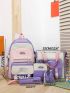 4pcs School Bag For Girls Multifunctional Student Book Bag Large Capacity Teen Girl Schoolbag Casual Women Backpack