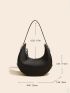 Half-moon Shoulder Bag For Women Fashion Pu Hobo Underarm Bag