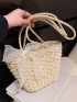 Bow Decor Straw Bag