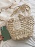 Bow Decor Straw Bag