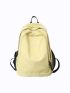 Letter Patch Decor Classic Backpack