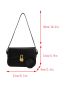 Metal Lock Flap Square Bag