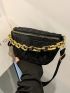 Quilted Chain Decor Fanny Pack