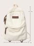 Letter Patch Decor Functional Backpack