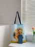 Floral Graphic Shopper Bag