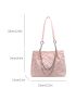 Heart Quilted Chain Decor Shoulder Tote Bag