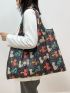 Cartoon Graphic Shopper Bag