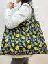 Lemon Print Shopper Bag