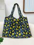 Lemon Print Shopper Bag