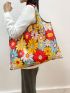 Floral Print Shopper Bag