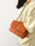 Quilted Flap Chain Square Bag