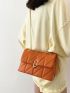 Quilted Flap Chain Square Bag